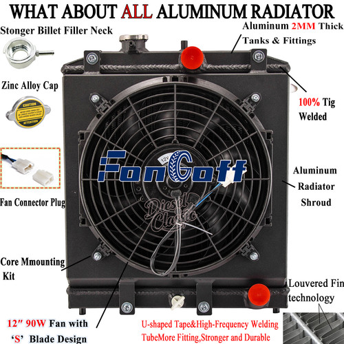 Rows radiator shroud - +,
