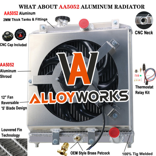 2row radiator shroud - 2row, radiator+shroud