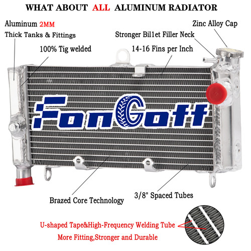Aluminium radiator for honda - aluminium,