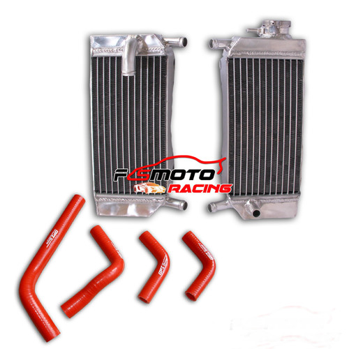 Aluminum radiator red - hose, for