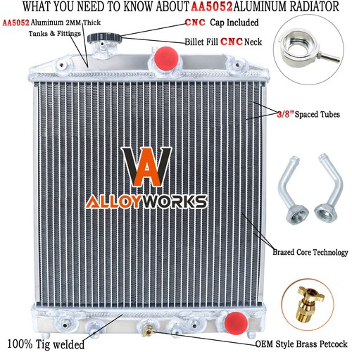 Rows radiator aluminum - 3, for