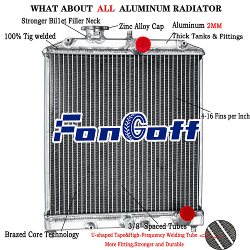 Row radiator for honda civic - row,